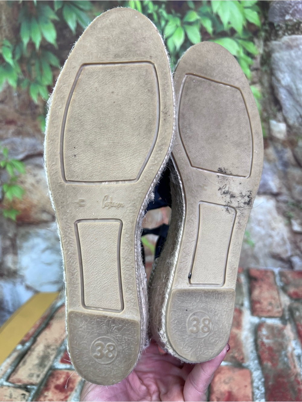 CASTANER Navy and Tan Jute Ankle Tie Nautical Resortwear Espadrilles, 38 - Picture 8 of 11